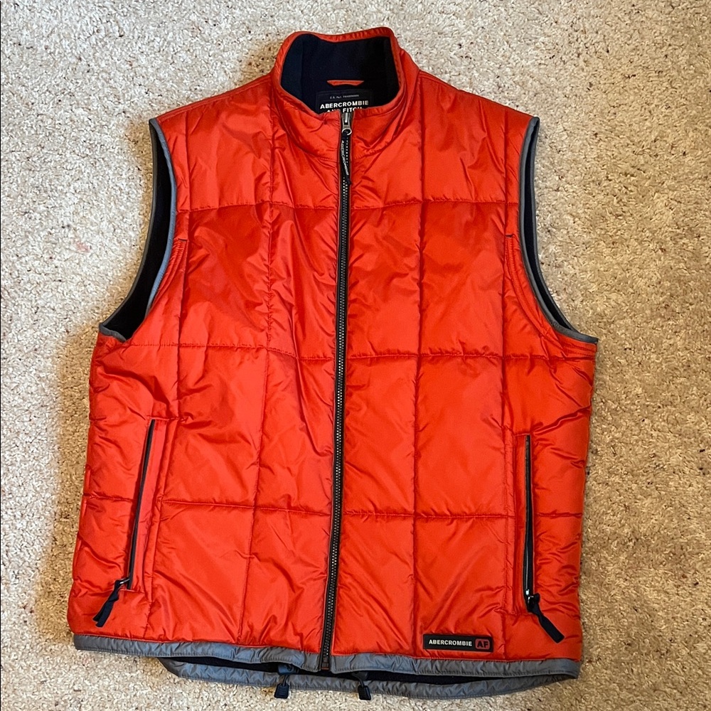 Abercrombie & Fitch Men's Vibrant Orange Vest
